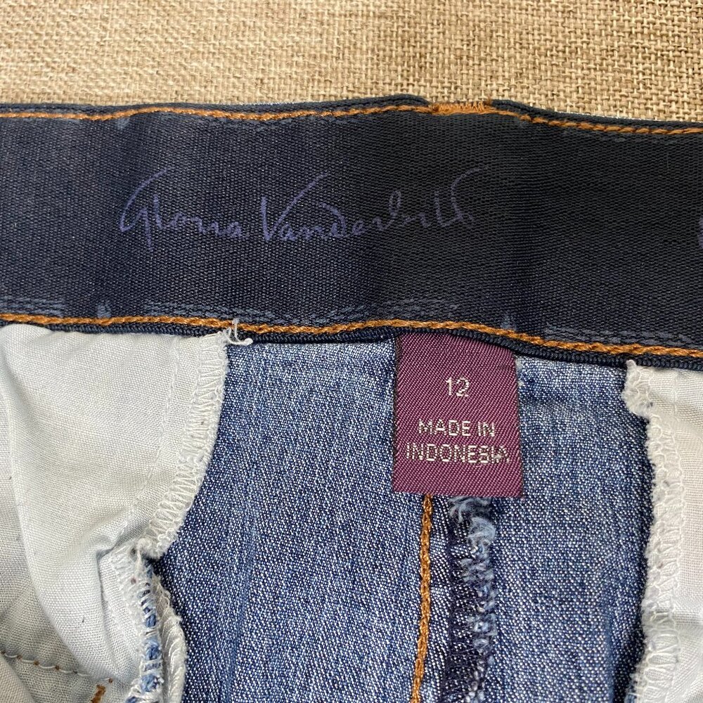 Gloria Vanderbilt Capri Denim Jeans Women's 12 Mid Rise Blue Casual Pants - Picture 5 of 14